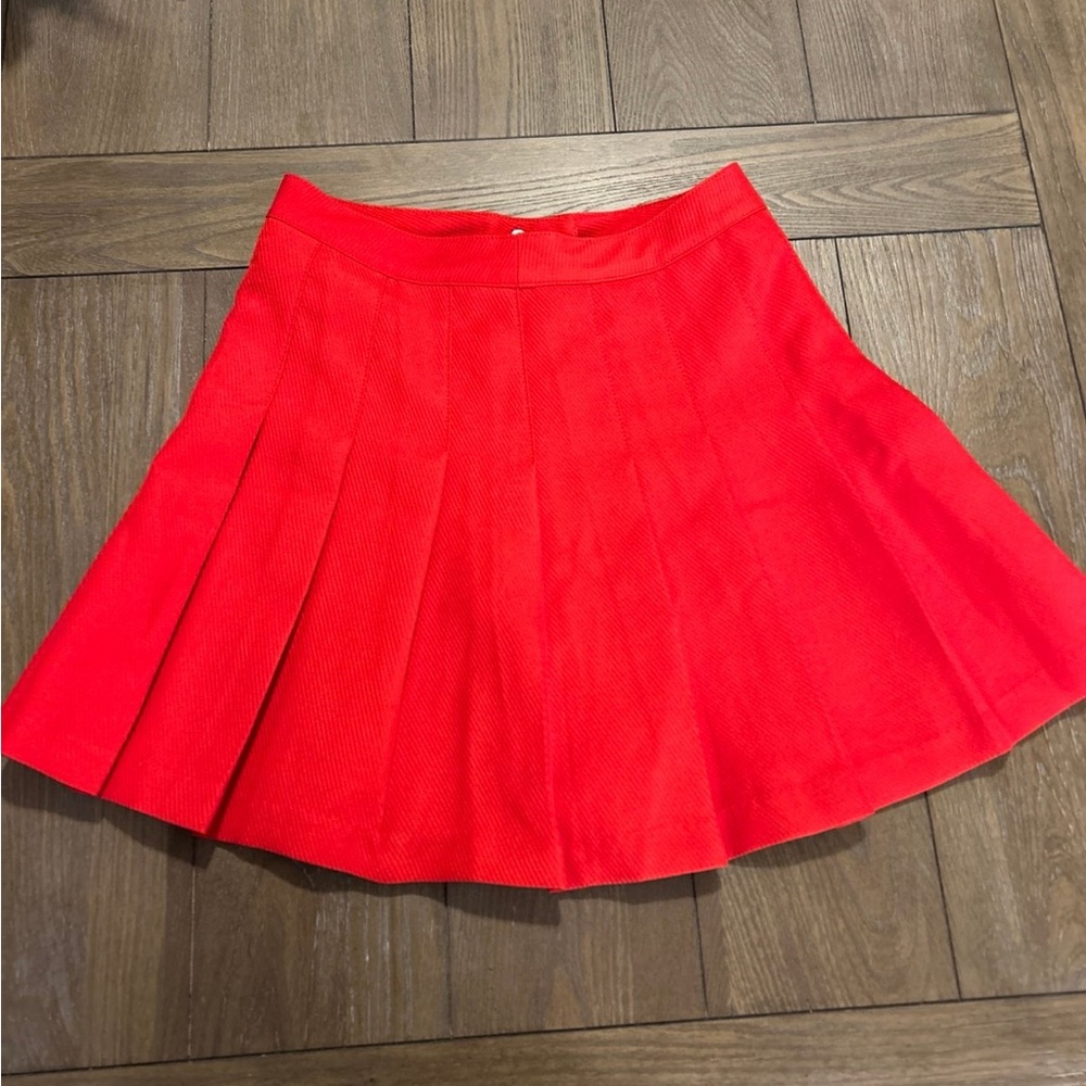 Divided Bright Red A-Line Skirt